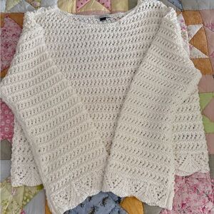 AE Ballet Neck Open Knit Sweater